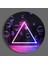 Neon Üçgen Cam Tablo - 60X60 cm 2