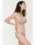 Kadın Tül Çizgili Pudra Slip Külot 36508501 2