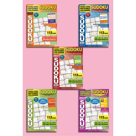 Maxi Bulmaca Sudoku 5'li Set 2