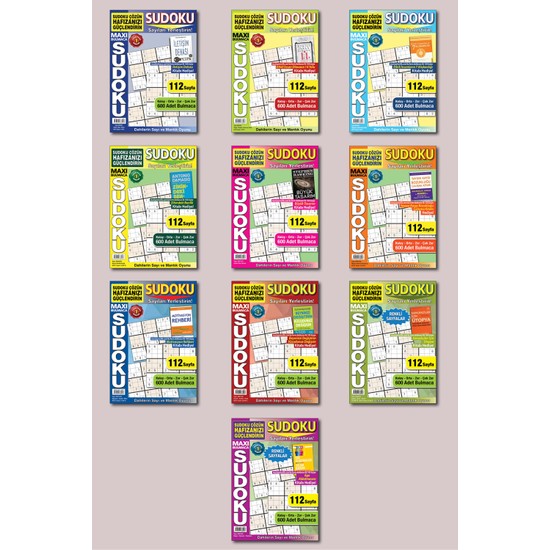 Maxi Bulmaca Sudoku 10 lu Set Kitab Ve Fiyat Hepsiburada