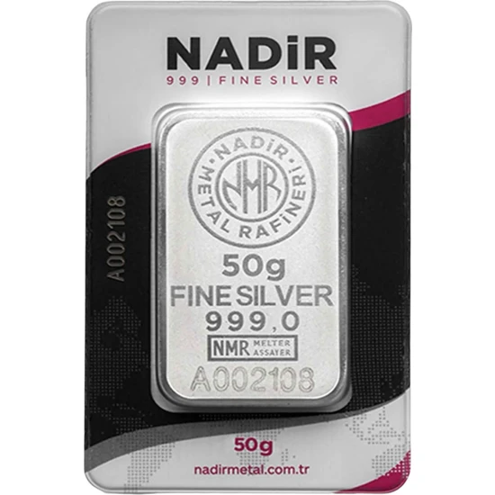 Tuğrul Kuyumculuk 50 Gram Külçe Gümüş 999 Ayar