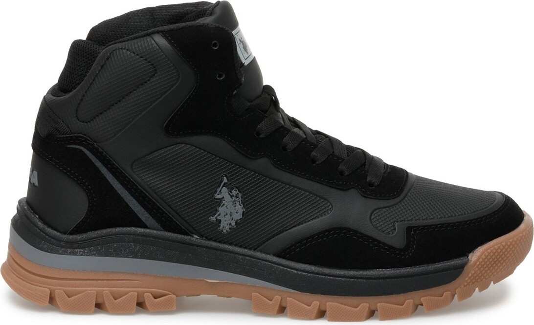 U.S. Polo Assn. Sagan Hı 2pr Siyah Erkek Outdoor Bot Su Geçirmez Suni Deri Düz Topuk görsel 2