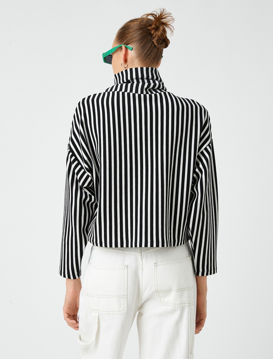 Koton Dik Yaka Sweatshirt görsel 4
