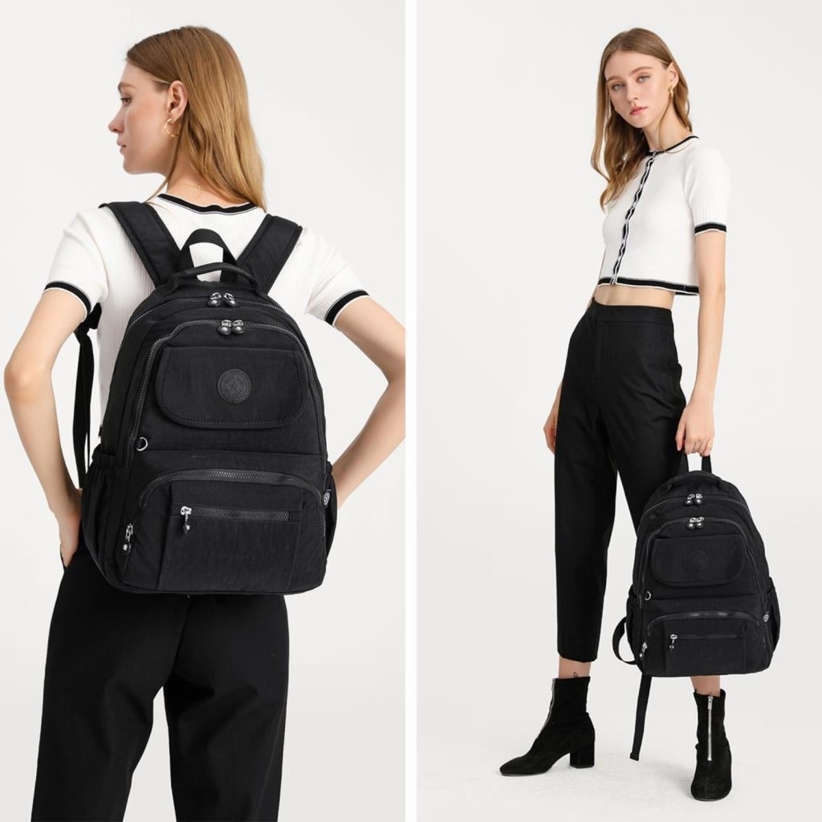Smart Bags Büyük Boy Sırt Çantası Krinkıl Kumaş 1215 görsel 4