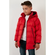 Lela Içi Peluş Astarlı Çıkarılabilir Kapüşonlu Şişme Mont Erkek Çocuk Mont 5763038