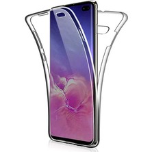 Apsuwa Samsung Galaxy S10E Kılıf Ön Arka 360 Koruma Şeffaf Silikon