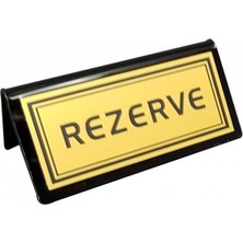 Soylu Pleksi Pleksi Kafe&restoran Masa Rezerve Yazısı Gold 10X5 cm SV189