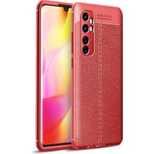 Apsuwa  Xiaomi Mi Note 10 Lite Kılıf Niss Derili Silikon Kırmızı