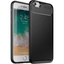 Apsuwa   Apsuwa Apple iPhone 6 Karbon Görünüm Negro Silikon Kılıf + Ekran Koruyucu Nano