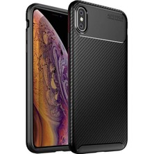 Apsuwa   Apsuwa Apple iPhone Xs Max Karbon Görünüm Negro Silikon Kılıf