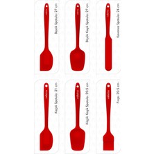 Valletta Drongo 6'lı Spatula Set Kırmızı