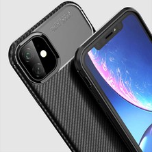 Apsuwa Apple iPhone 11 Karbon Görünüm Negro Silikon Kılıf + Ekran Koruyucu Nano