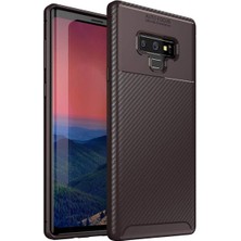 Apsuwa Samsung Galaxy Note 9 Karbon Görünüm Negro Silikon Kılıf + Ekran Koruyucu Ped