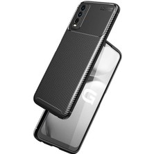 Apsuwa Vivo Y11S Karbon Görünüm Negro Silikon Kılıf + Ekran Koruyucu Nano