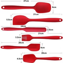 Valletta Drongo 6'lı Spatula Set Kırmızı