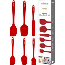 Valletta Drongo 6'lı Spatula Set Kırmızı