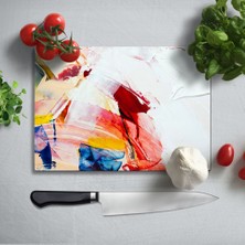 Insigne Soyut Uv Baskılı Cam Kesme Tablası 35X25 cm