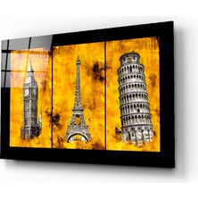 Insigne Roma Paris Londra Cam Tablo - 72X46 cm