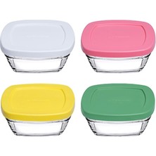 Paşabahçe 96840 Puding Kapaklı Saklama Kabı 4'lü