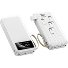 Torima TRM-1021 Hızlı Şarj Özellikli 4 Çıkışlı 20.000 Mah Powerbank Beyaz TRM-1021