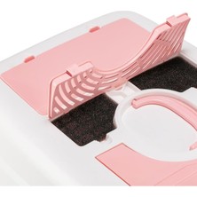 Mikopet Büyük Kapalı Kedi Tuvaleti Pembe