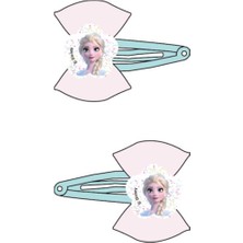 Disney Kız Çocuk Disney Frozen Çıt Çıt 2’li Paket Fiyonklu Floral Toka 44714