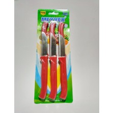 abnturk 6lı Paslanmaz Meyve Bıçağı Kırmızı