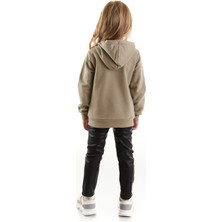 Minnie Mouse Minnie Lisanslı Kız Çocuk Kapüşonlu Sweatshirt ve Deri Tayt 2'li Takım 20192