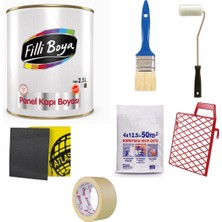 Filli Boya Su Bazlı Panel Kapı Boyası 2.5lt+Boyama Seti RENK:KROM170