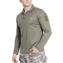 Vogel Tactical Uzun Kollu Yakalı Haki Taktik Tişört
