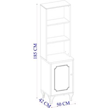 Ipek Mobilya Alonzo Kitaplık ( Beyaz )