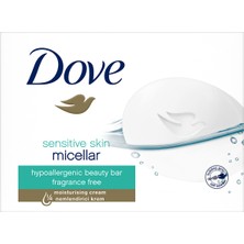 Dove Beauty Cream Bar Katı Güzellik Sabunu Micellar Hassas Ciltler için Nemlendirici Etkili 90 g