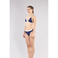 RUKO 2258-1 KIZ ÇOCUK PUANTİYELİ LACİVERT BİKİNİ