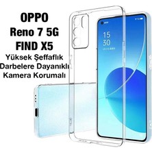 Ally Oppo Reno 7 5g Fınd X5 Kılıf Kamera Korumalı Ultra Ince Şeffaf Silikon Kılıf