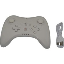 Xinh USB Kablosu ile Wii U Denetleyici Oyun Padi Joypad Kontrolörü Için Kablosuz Pro Gamepad | Gamepads (Beyaz) (Yurt Dışından)