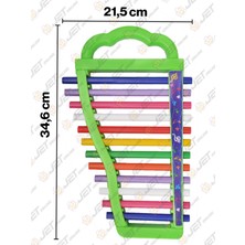 Jet Online Eğitici Plastik Ksilofon 8 Nota 12 Ton 34 cm 12 Tuşlu Sesli Oyuncak Ksilifon