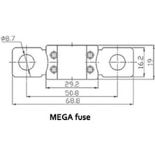 Victron Mega-Fuse 300A-58V 48V Ürünler Için ( 1 Adet )