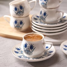 Karaca İznik Yeni Form 6 Kişilik Kahve Fincanı Takımı 100 ml