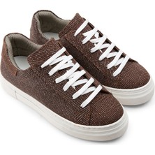 Deery Nubuk Kahverengi Işlentili Sneaker Kadın Ayakkabı