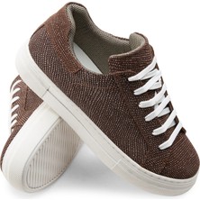 Deery Nubuk Kahverengi Işlentili Sneaker Kadın Ayakkabı