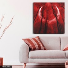 Evine Moda Orman Hilal Tek Parça Kare 65X65 cm Kanvas - Canvas Tablo