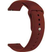 Markacase Samsung Galaxy Watch S3 Classic/frontier Için Spor Silikon Kordon Kayış Bordo