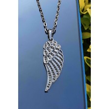 Trend Collection Siyah Füme Kartal Kanat Kolye