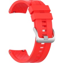 Markacase Samsung Galaxy Watch S3 Classic/frontier Için Silikon Kordon Kayış Kırmızı