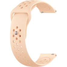Markacase Huawei Watch Gt 2 46 mm Için Delikli Silikon Kordon Somon