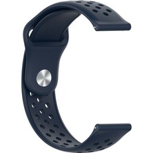 Markacase Huawei Watch Gt 2 46 mm Için Delikli Silikon Kordon Lacivert