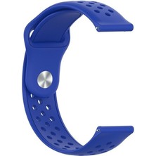 Markacase Huawei Watch Gt 2 46 mm Için Delikli Silikon Kordon Koyu Mavi