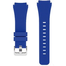 Markacase Samsung Galaxy Watch 3 45 mm Için Silikon Kordon Koyu Mavi