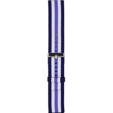 Markacase Amazfit Stratos 3 Için Pantheon Şeritli Kordon Lacivert Beyaz Mavi