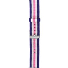 Markacase Garmin Approach S40 Için Şeritli Pantheon Kordon Lacivert Beyaz Pembe